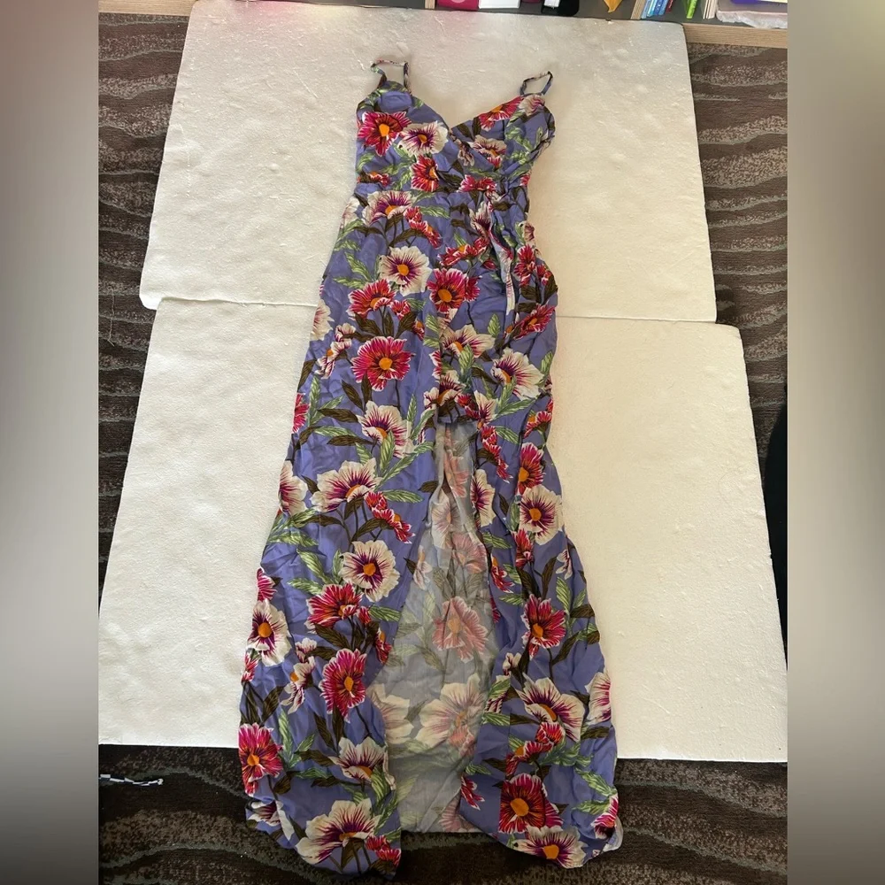 L*space riptide high low slip knot maxi dress lost in Ibiza purple floral print - Picture 6 of 13